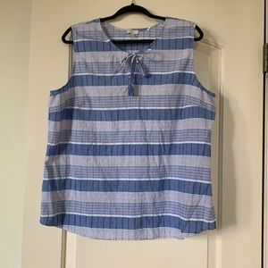 Talbots sleeveless multi cotton shirt
